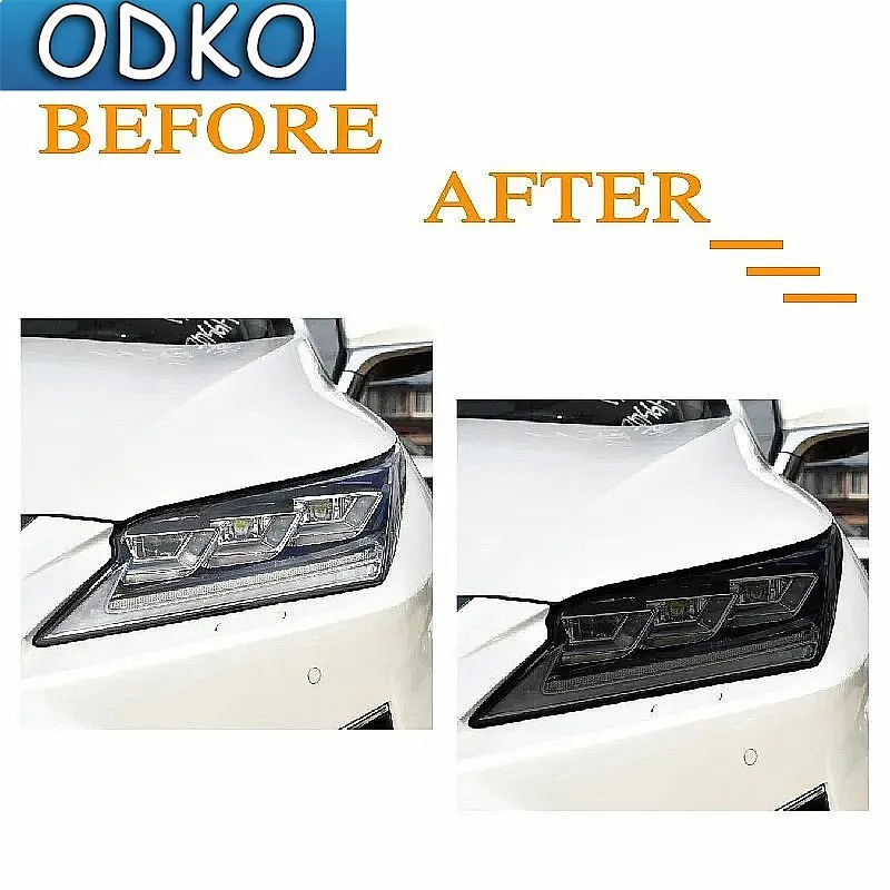 Smoked Black TPU Sticker Car Headlight Protective Film For Lexus ES 300h NX CT GS IS LC LS RX LX570 RC UX GX F Sport 2022