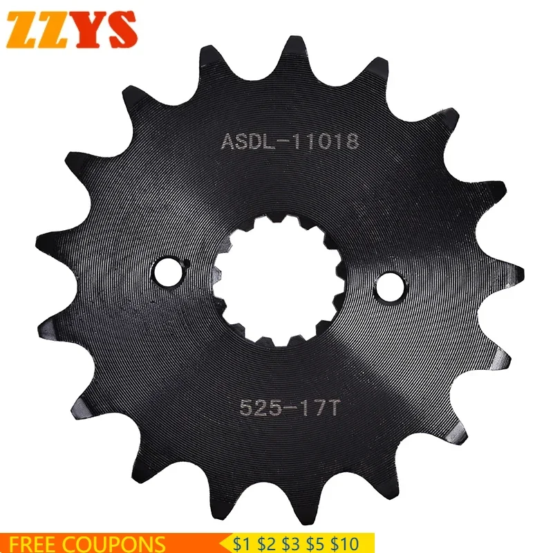 525 17T 17 Tooth 650cc Front Sprocket Gear Staring Wheel Cam Pinion For Suzuki Road GSF650 GSF650S Bandit Traveller 2010 GSF 650