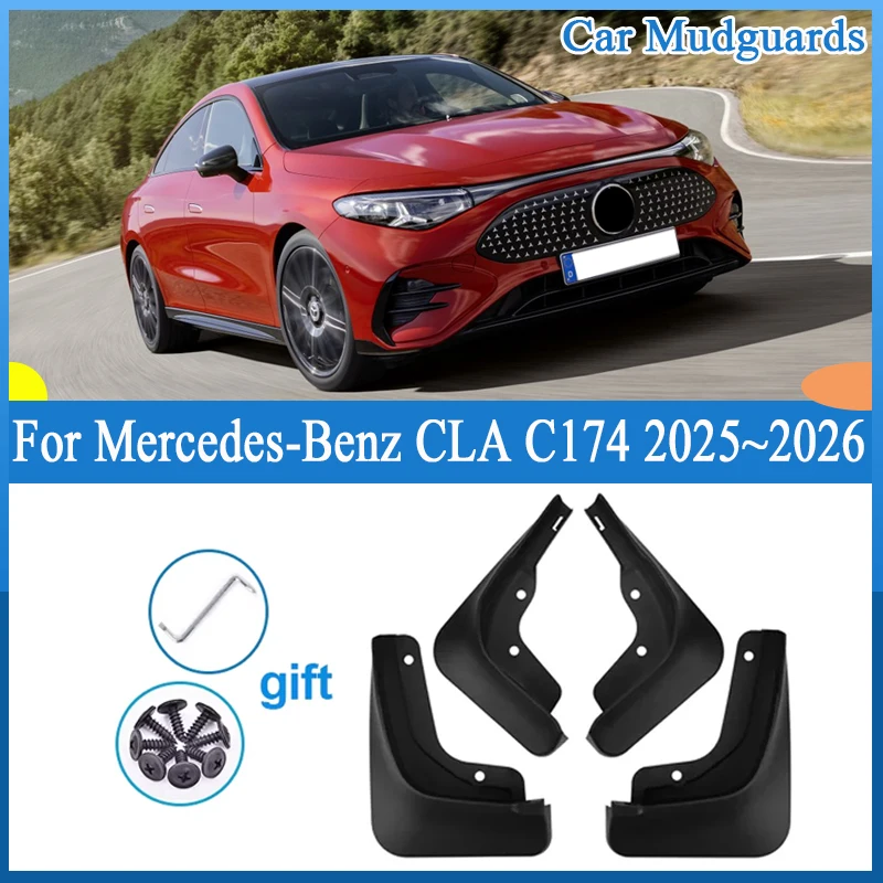 

For Mercedes-Benz CLA Accessories C174 2025 2026 Car Mudguard Guard Splash Front Rear Wheel Mudflap Anti-splash Rubber Fender