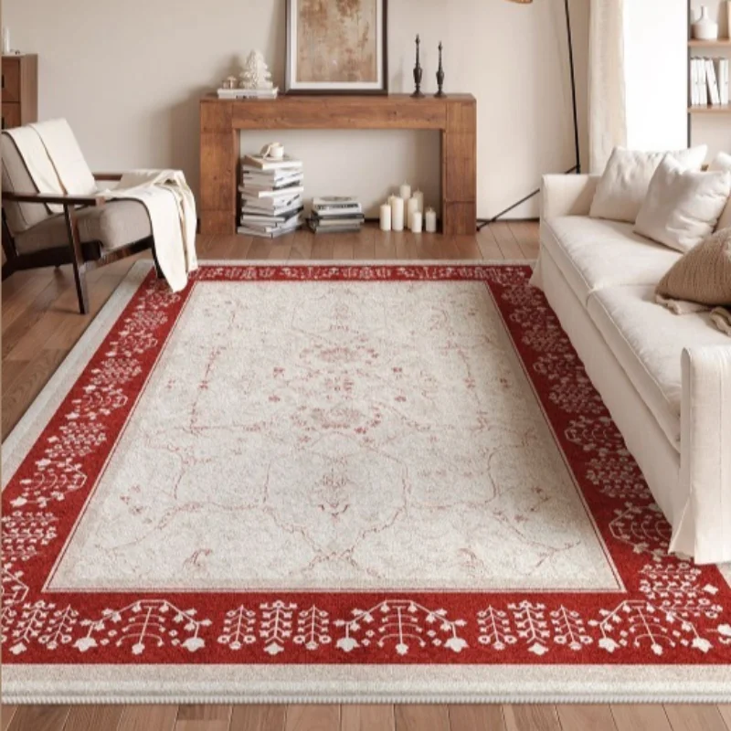 Retro Geometric Living Room Carpet Bohemian Style Home Decor Bedside Rug Machine Washable Non-slip Coffee Table Floor Mat