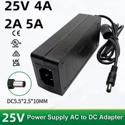 25V 5A 4A 2A Power Supply Adapter 25v5a AC DC Regulated Source Converter Charger Adaptor For Electric Blanket LED Strip Display