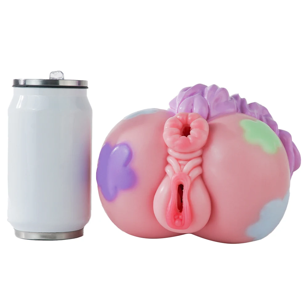 SHAZ Macaron Color Pony Horse Silicone Male Masturbator, 3D Realistic Vagina Two Channel Design, Penis Pleasure Sex toys for Men view 4