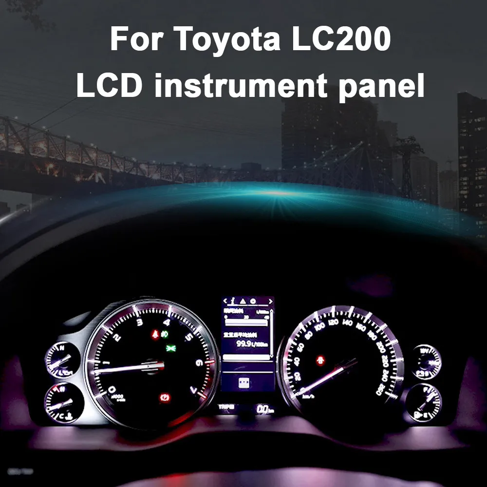 For Toyota Land Cruiser LC200 2008 2009 2010 2011 2012~2020 Speed Meter LCD Cluster Instrument Panel Multimedia Player Dashboard