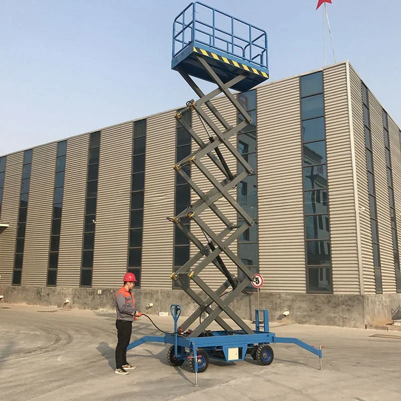 YG Factory Custom 8m 10m 12m Hydraulic Mobile Lifting Table Outdoor Elevator Lift Platform 8m 12m Aerial Man Lifting Platform