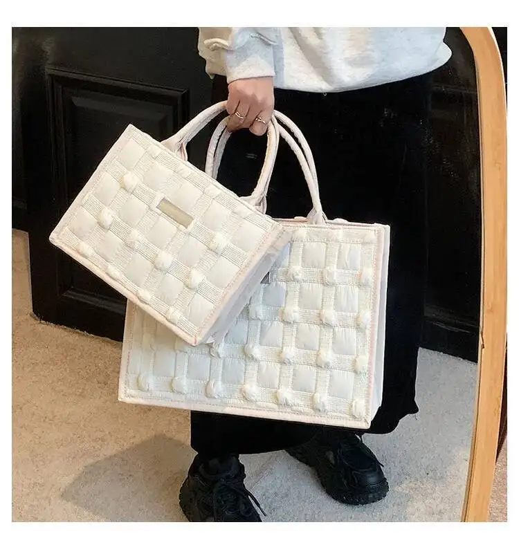 

Bloom Beige Large Capacity Tote Bag Purse Women Haruku Aesthetic Casual Handbag Ladies Retro Shoulder Crossbody Bags 2025