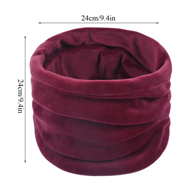 Winter Thermal Layer Plus Gold Velvet Ring Neck Warmer Soft Scarf Warm Outdoor Fashion Ski Solid Collar Neck Cover For Men Women