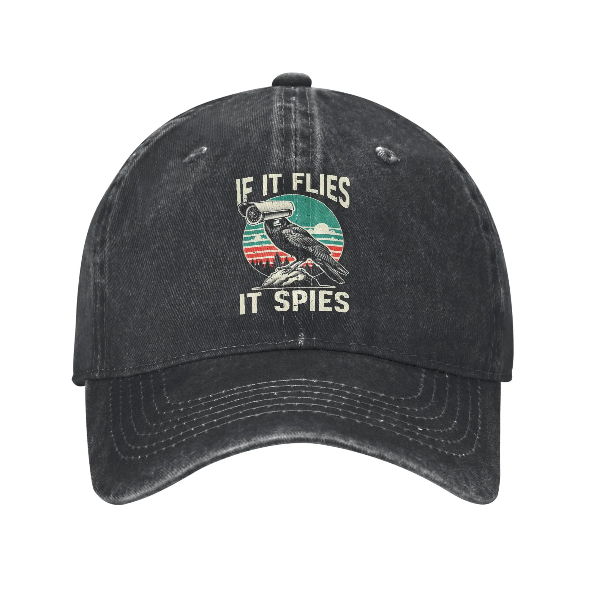 If It Flies It Spies Conspiracy Theory Birdwatcher Birds Casual Baseball Cap For Couple Women Spring  Outdoor Sport Trucker Hat