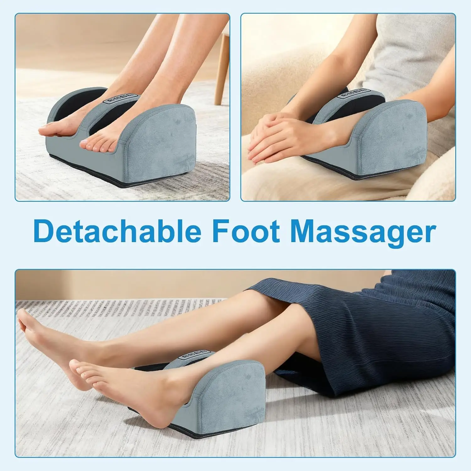 Multifunctional Full Body Heated Massage Mat 10 Vibration Motors Back Neck Foot Massager with Lumbar Support Anti-Slip Bottom Earplugs Included for Bed Sofa Home Office Relaxation view 6