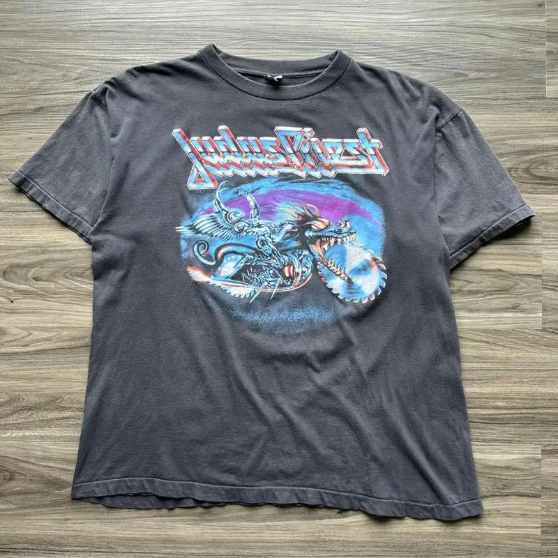 Camiseta vintage de la gira Painkiller de Judas Priest de 1991, talla Xl 23X28