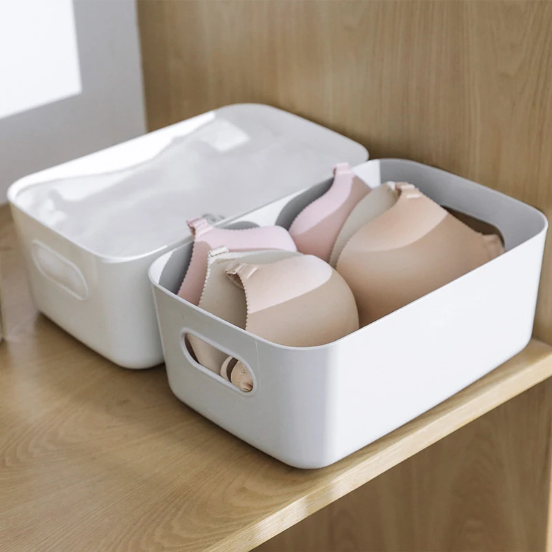 Plastic Storage Organizer Box Desktop Cosmetics Storage Sundries Organizer Storage Basket Snacks Home Kitchen Storage Box