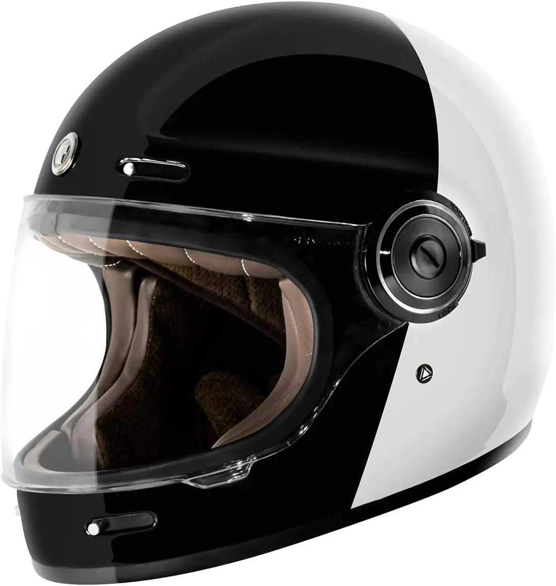 

(X-Large)T1/Newport Fiberglass Full Face Moycle Helmet DOT & ECE Approved