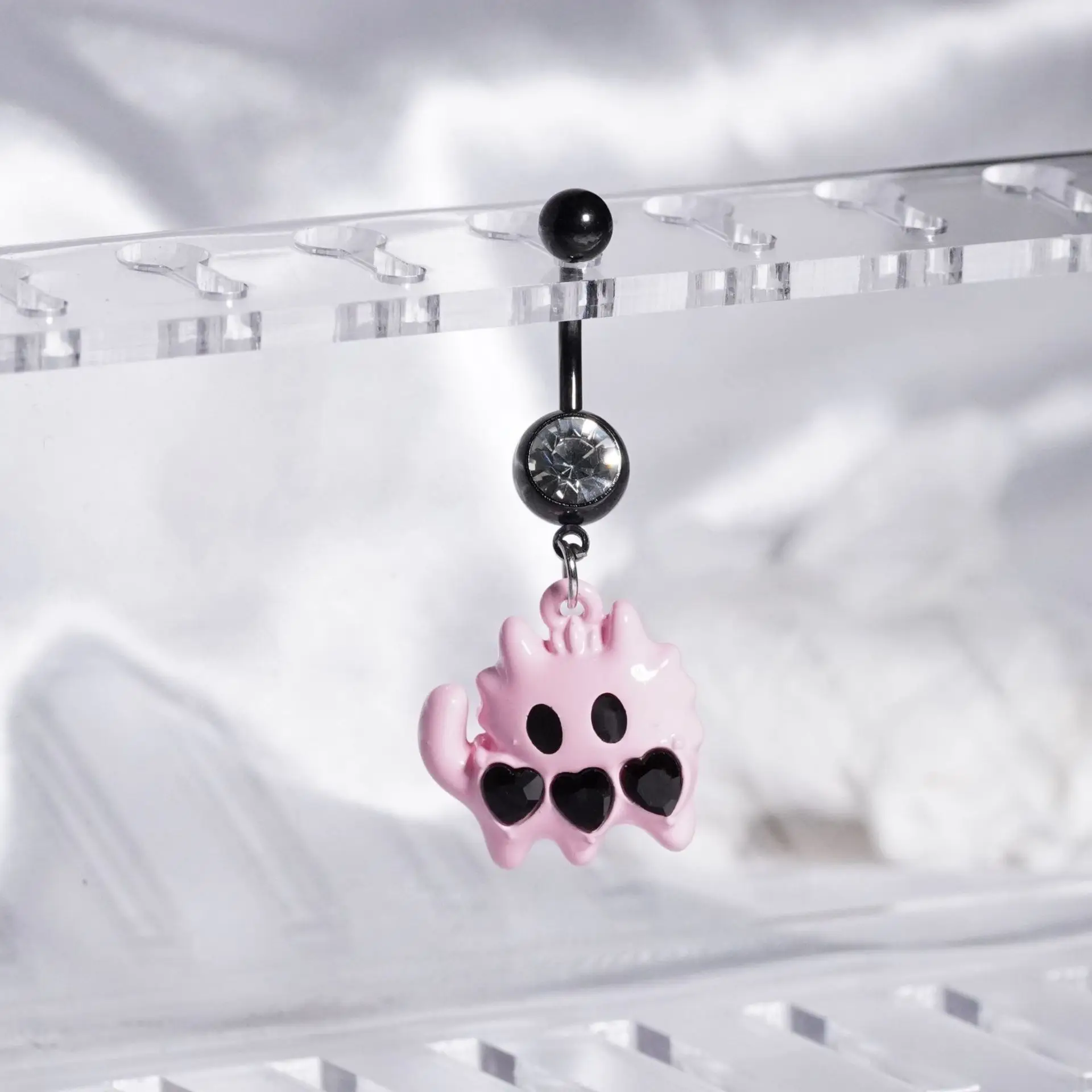 Punk Cool Girls Cat Belly Button Nail Bow Love Navel Ornament Cartoon Navel Piercing Jewelry Ombligo Rings