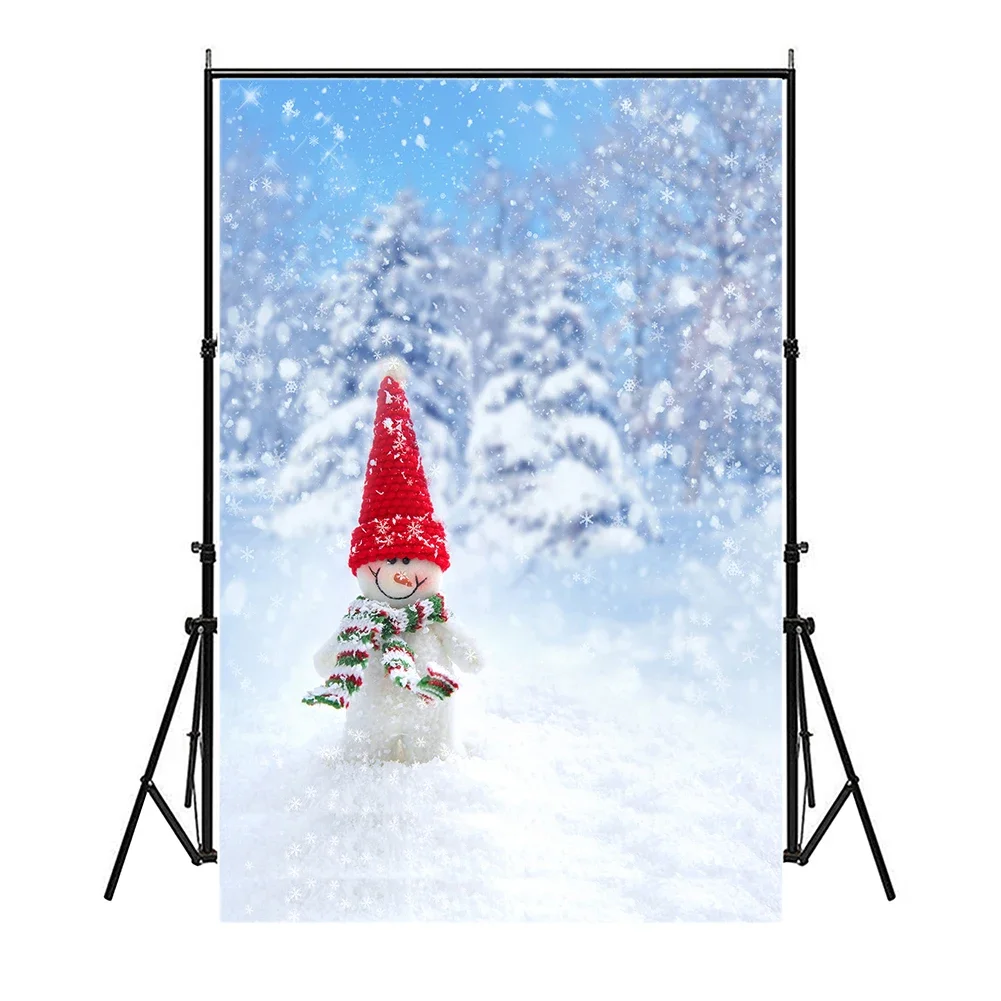 100*150cm Christmas Winter Snow Background Non-woven Canvas Baby Photo Backdrop Photography Studio Supplies Props Home Decor