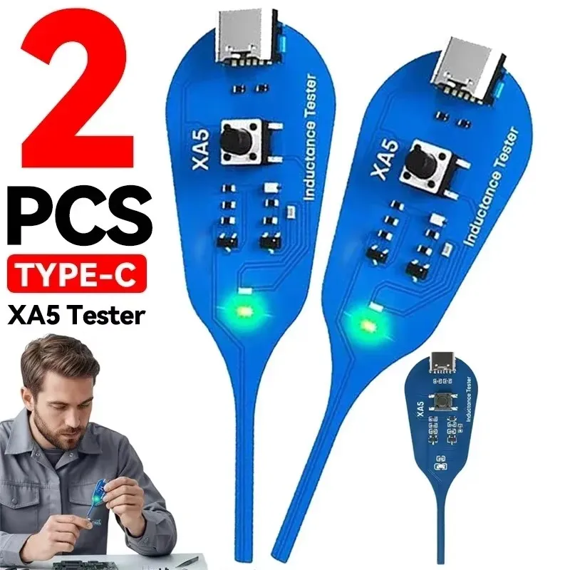 Type-C Powered High Precision Mainboard Coil Testing Tool Fast Inductance Fault Detection Diagnosis Mini Inductor Tester