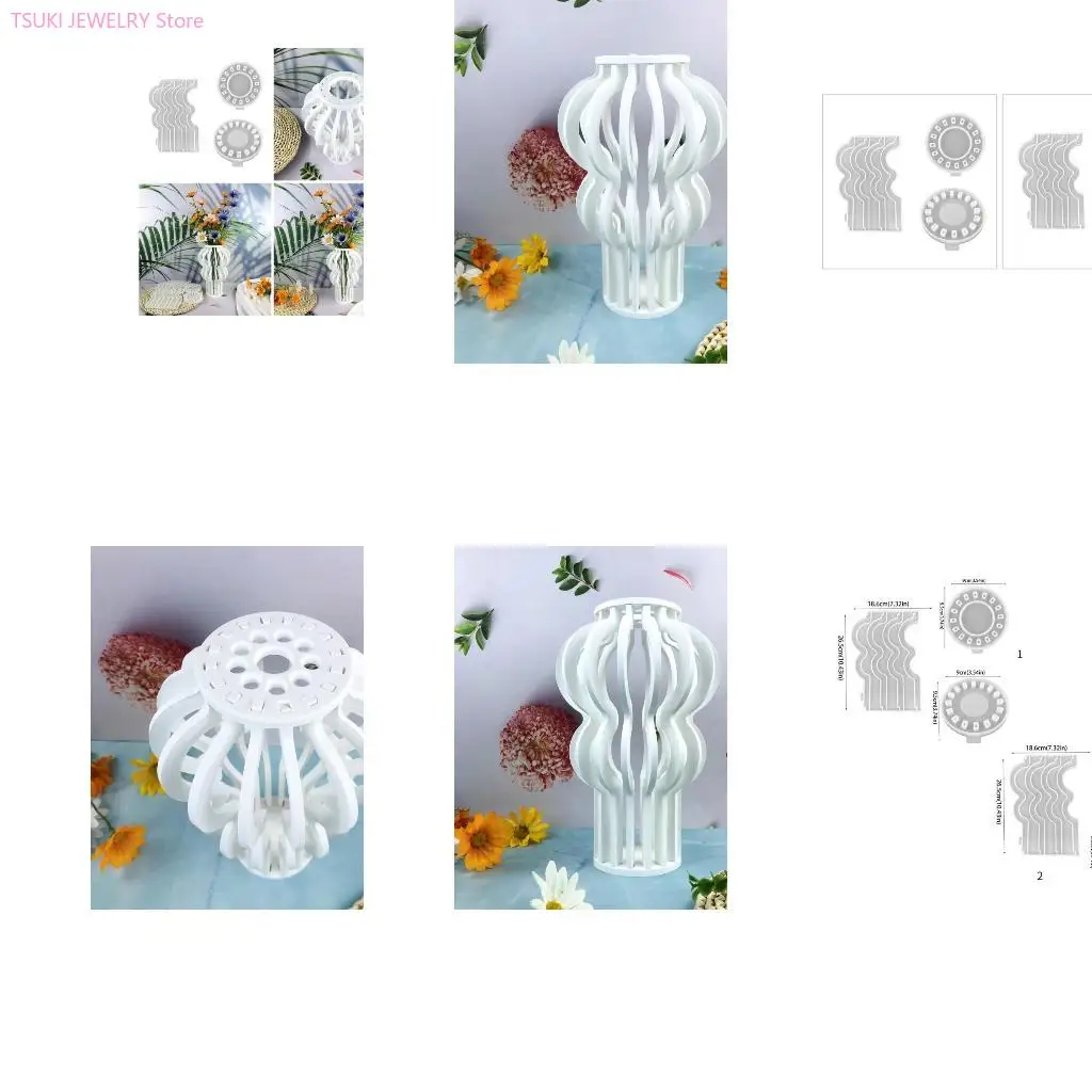 

62CKE Hollow Plowerpots плесени силиконовые украшения