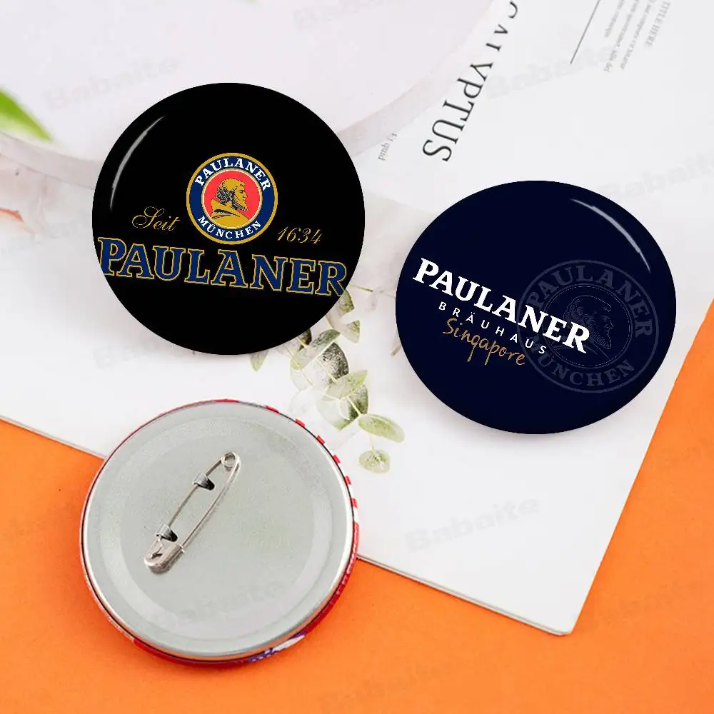 German Beer Paulaner Anime Brooches Cute Cartoon Badge Jacket Jeans Lapel Pin Gift