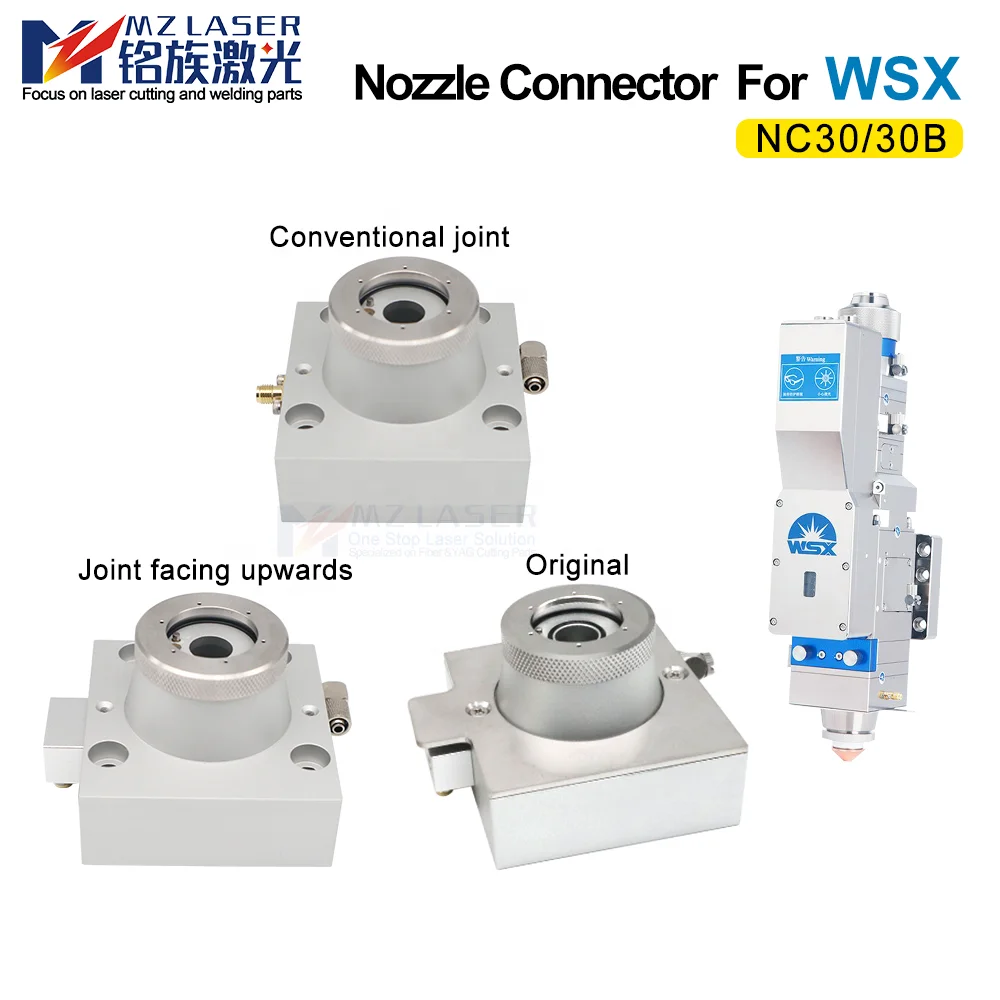 Minglas er Laer Nozzle Connector For WSX NC30 NC30B Fiber La ser Cutting Machine Head Spare Parts