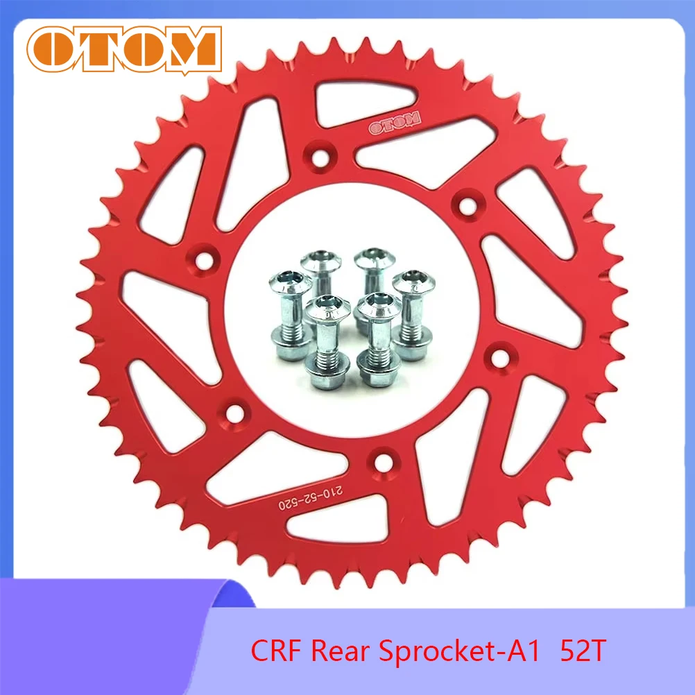 

Задняя звездочка цепи мотоцикла OTOM 52T для HONDA CR CRF 125 250 250X 250R 400 450R 450RX Dirt Bike Enduro, алюминиевая цепная пластина