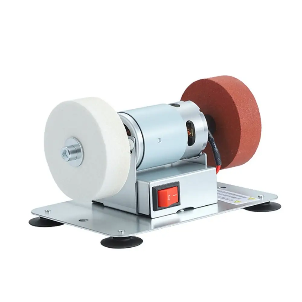 Mini Esmerilhadeira Portátil com Velocidade Ajustável, Base Robusta, Máquina de Moagem Compacta para Mesa, Esmerilhadeira Elétrica com Plugue EU para Uso Doméstico