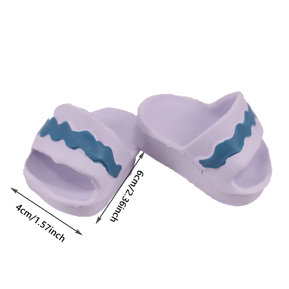 인형 신발 여름 동굴 신발, 43cm 다시 태어난 아기 및 18 인치 여아용 미국 인형 의류 액세서리, 우리 세대 슬리퍼 샌들