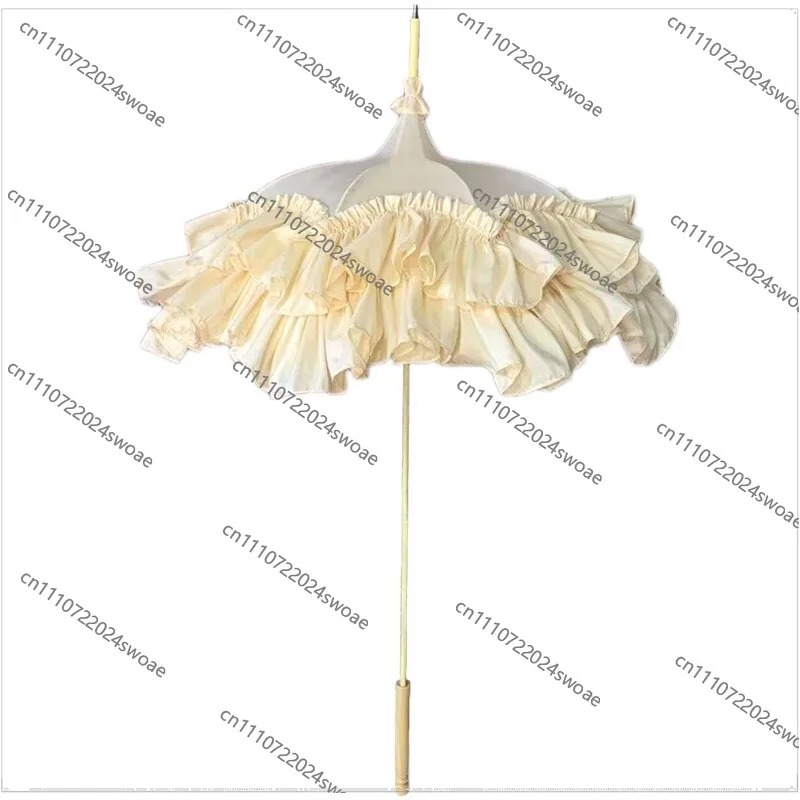 Antique long handle handmade parasol lo umbrella European wedding photography props