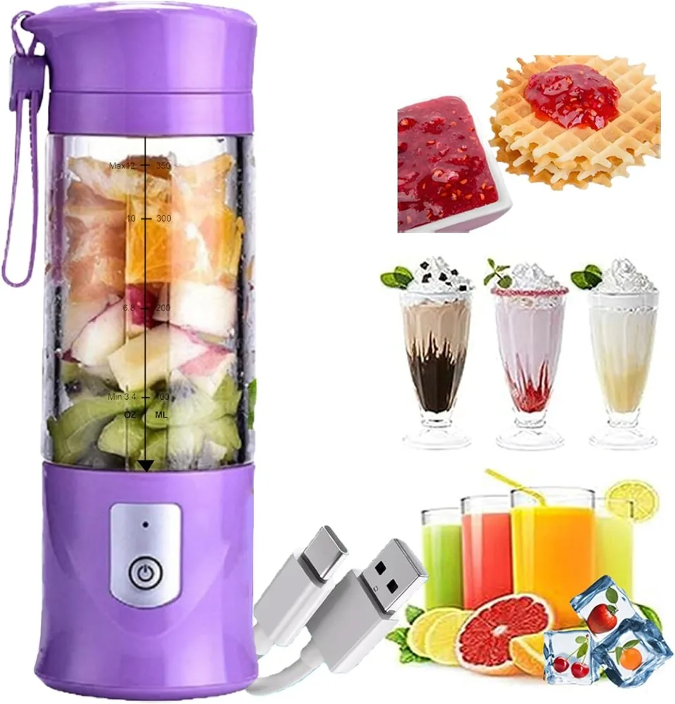 

Portable Blender,USB Travel Juice Bottle Personal Travel Blender for Shakes and Smoothies Baby Food Mixing Machince with Updated