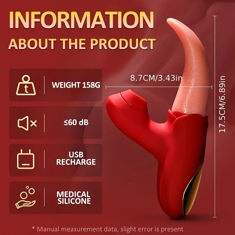Powerful Sucking Vibrator for Women Tongue Licking Clitoris Stimulator Sucker Vagina Massager Masturbation Adult Sex Toys Goods view 6
