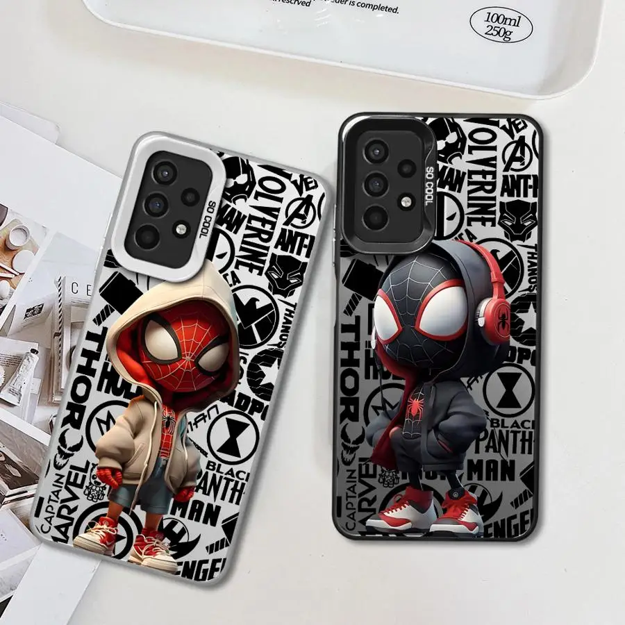 Marvel Spiderman Comics Phone Case for Samsung Galaxy A22 A23 A12 A13 A14 A24 A32 A33 A34 A35 4G 5G Soft Shockproof Cover