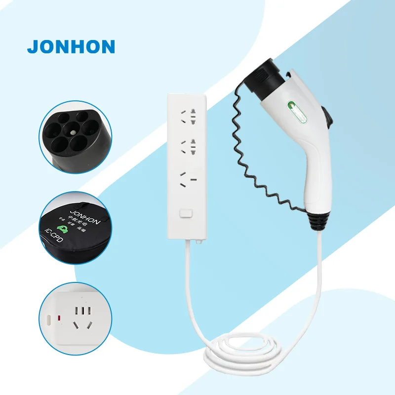 Custom New 10 a 16 a Type 2 EV Charging Cable With Plug Adapter and Discharging Gun IPXXB Electric Vehicle Charging Cable