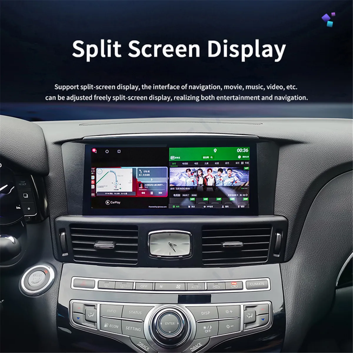 Car Android13 Radio GPS Navigation Stereo Screen For Infiniti Q70 Q70L M25 M35 M37 M56 2013-2018 CarPlay Multimedia Video Player - zdjęcie 1