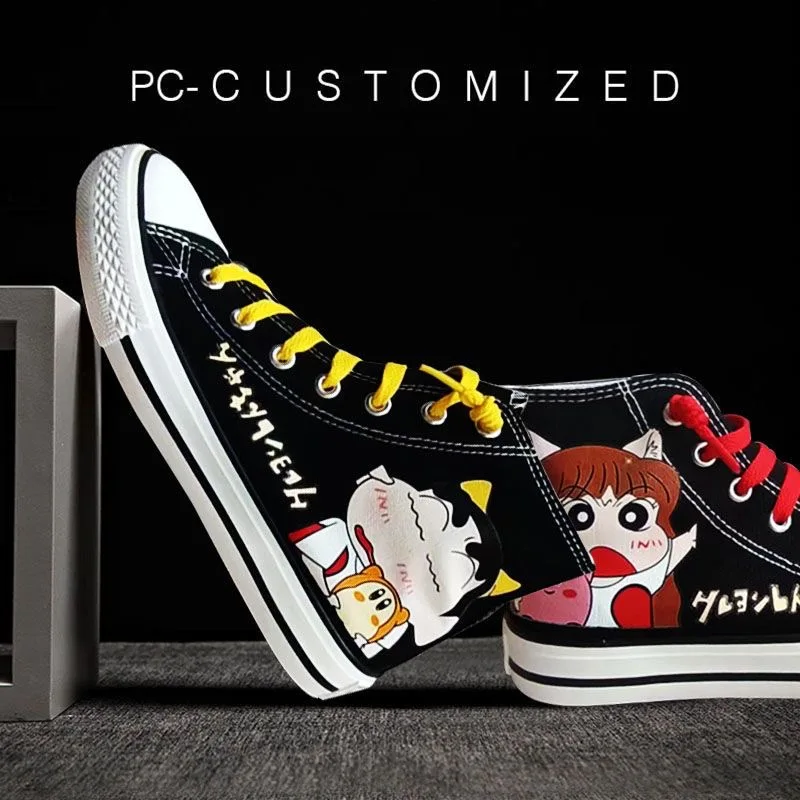 Crayon Shin chan collaboration canvas shoes men's casual shoes high school and junior high school versatile board shoes