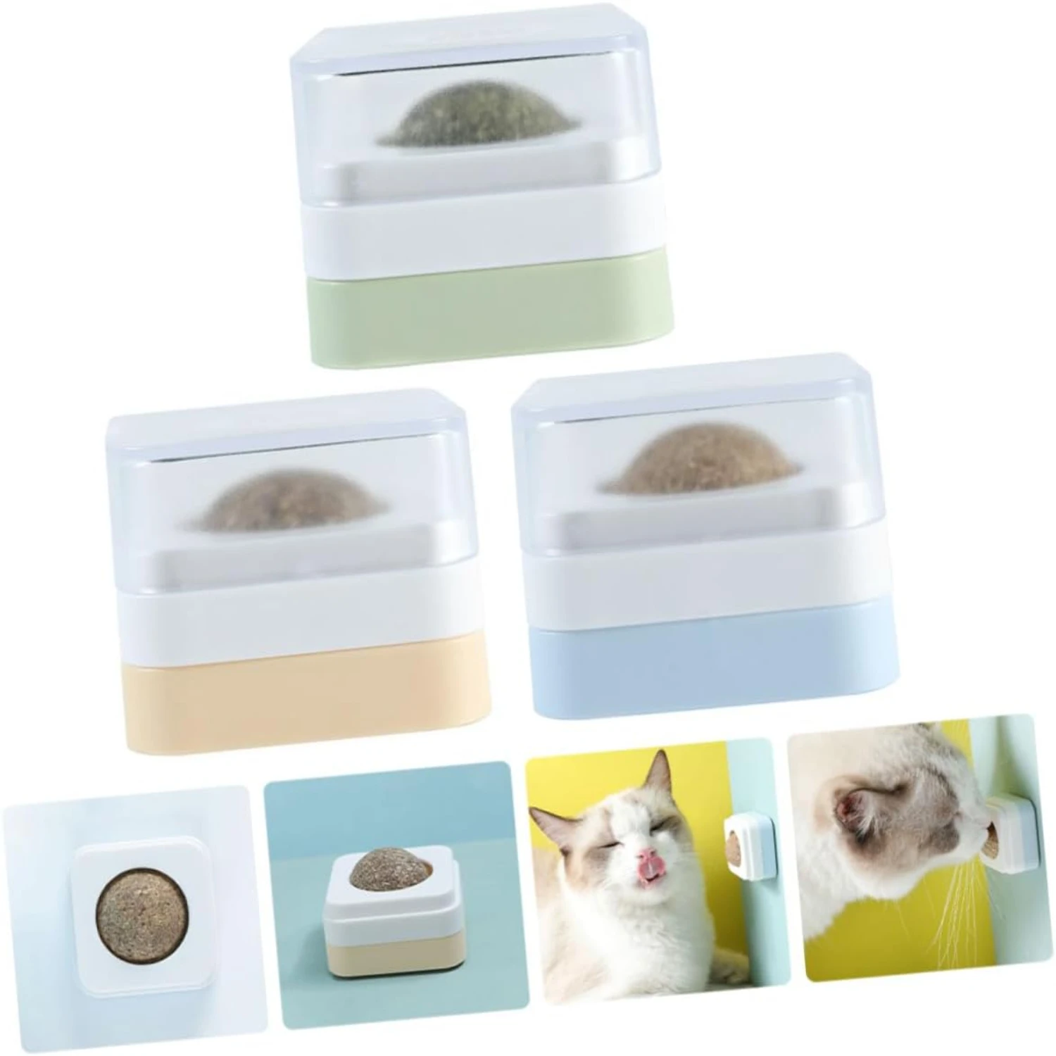 Delicious Lick Lick Flavor Guaranteed for Ultimate Enjoyment - Pack of 3 Exciting Interactive Catnip Mint Balls Infused with Sil