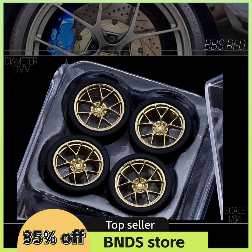 SpeedCG 1/64 Model Car Wheels BBS RI-D Refitting Parts Diameter 10mm For Racing Vehicle Toys Luxury Parts Hotwheels Tomica