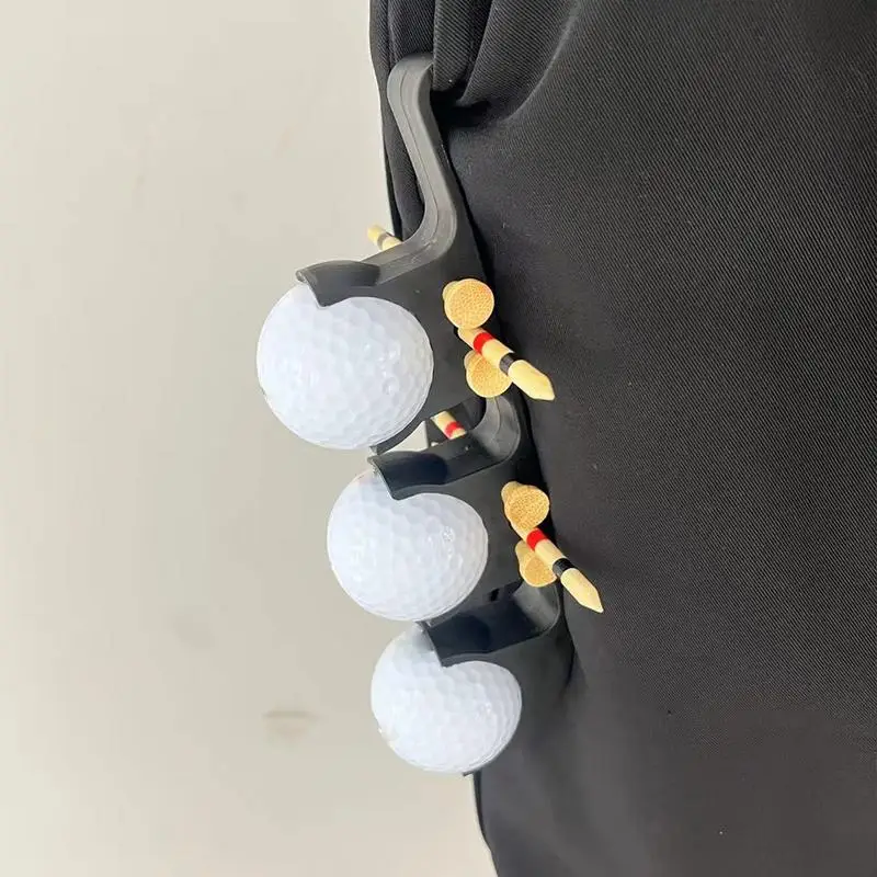 Golf Ball Belt Holder Golf Tee Belt Clip Organizer Impact-resistant Golf Ball Organizer Belt Clip For Golf Bag Easy Access