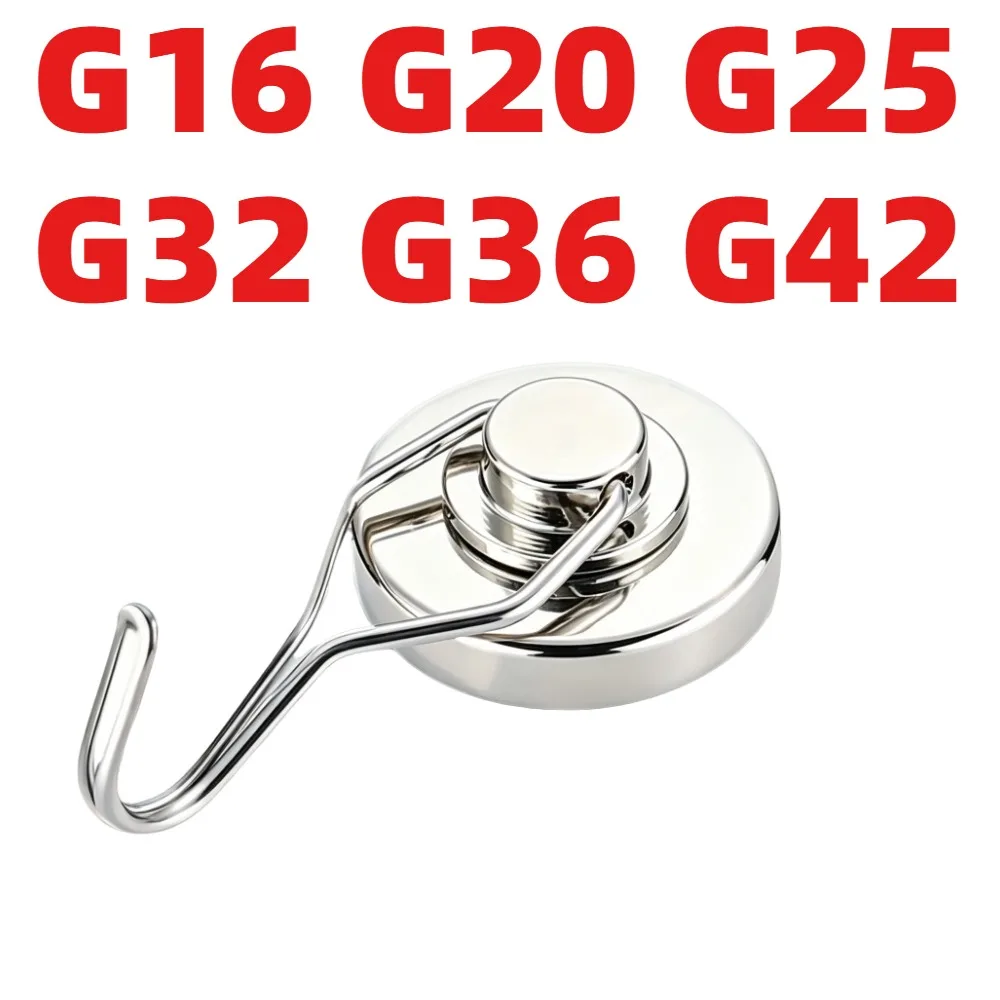 Swivel Swing Magnetic Hook, Refrigerator Compatible Magnetic Hanging Hooks, Heavy‑Duty Magnet Hanger for Kitchen, Office, Garage