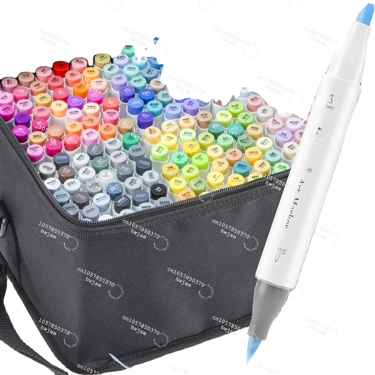 Ohuhu 216 - Colored Alcohol Art Marker Set Double Tip Brush and Chisel Sketch Marker