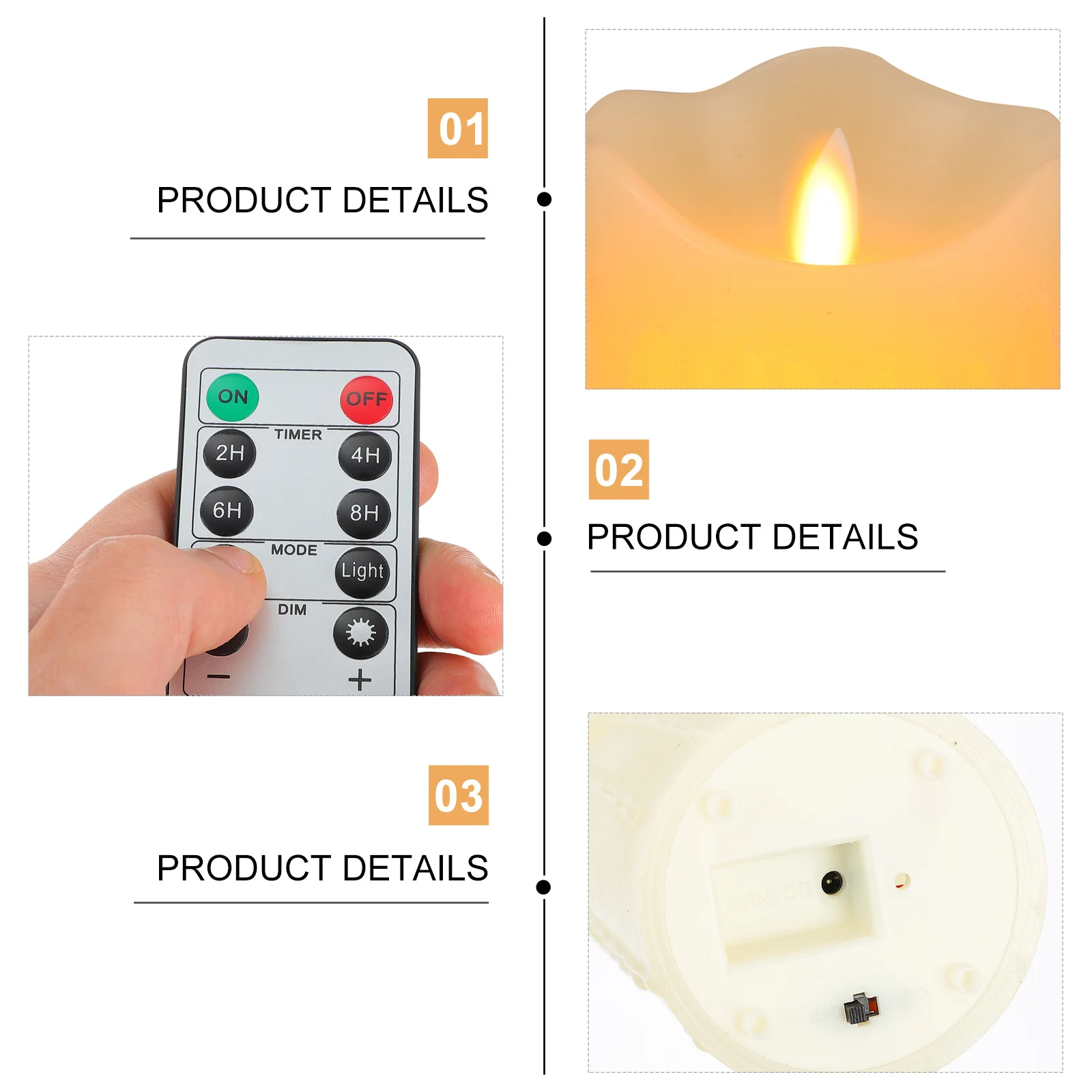 

Набор светодиодных ламп-свечей с USB-зарядкой, регулируемой яркостью, для создания атмосферы на вечеринках, в спальне, гостиной, на праздники, имитация пламени