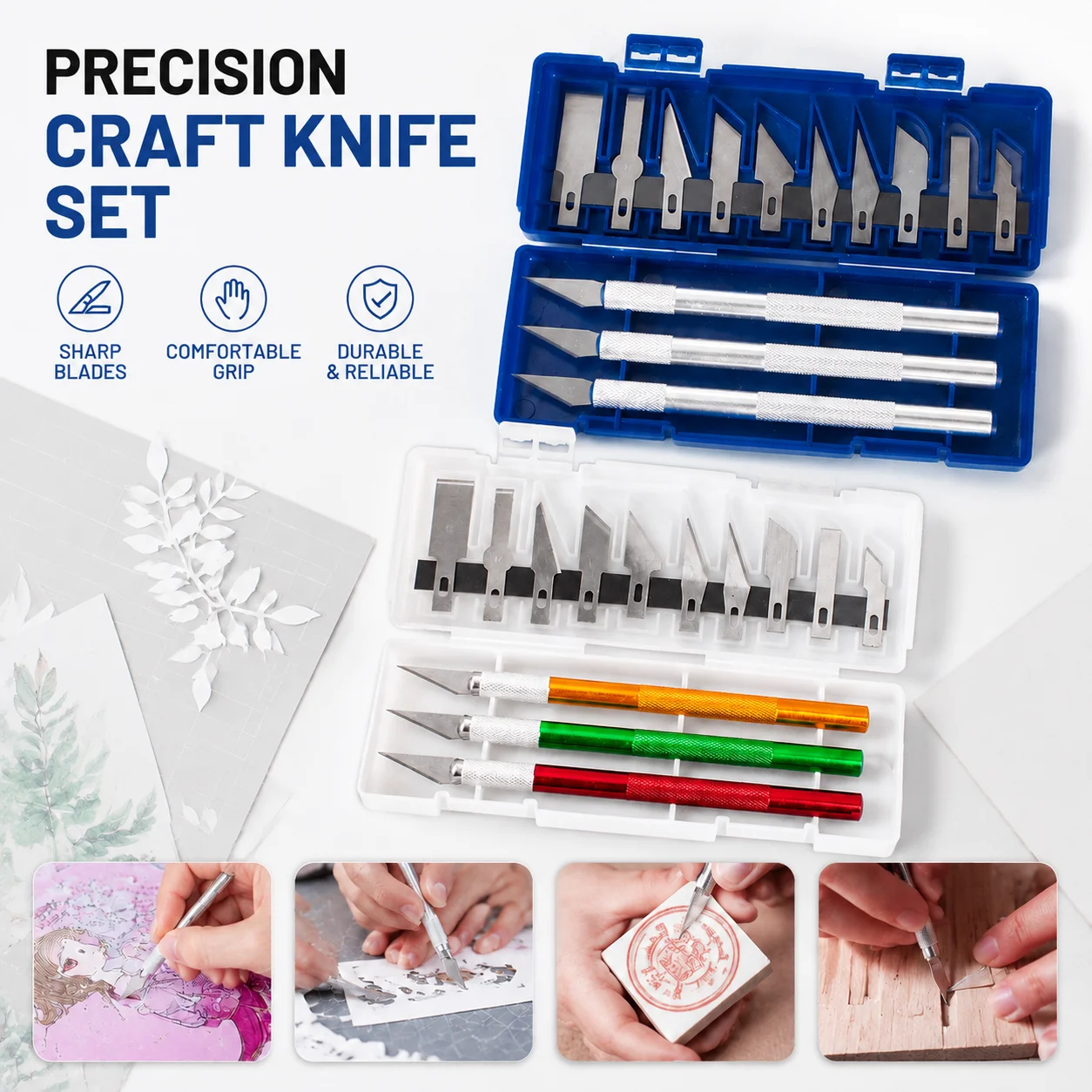 conjunto-de-facas-de-precisao-para-hobbies-com-3-cabos-e-laminas-de-substituicao-kit-de-ferramentas-de-corte-para-artesanato-modelismo-arte-em-papel-e-escultura-diy