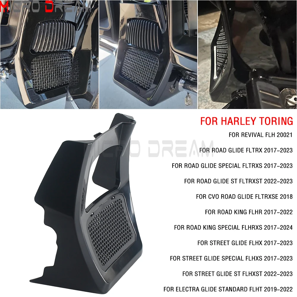 

Chin Spoiler Fairing Front Spoiler Radiator Chin Cover For Harley 2017-2024 Touring Road King Street Road Electra Glide Standard