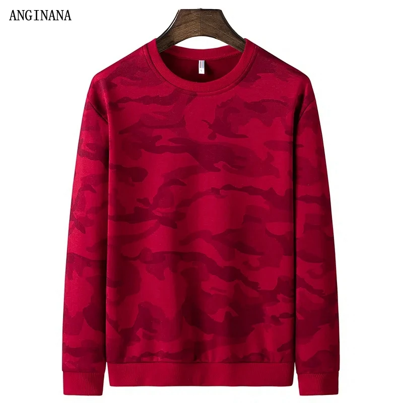 

Spring and Autumn Women's Large size 10XL 160KG Camo Sweatshirt big size 6XL 8XL Long Sleeve Crew Neck Loose Black Red Sport