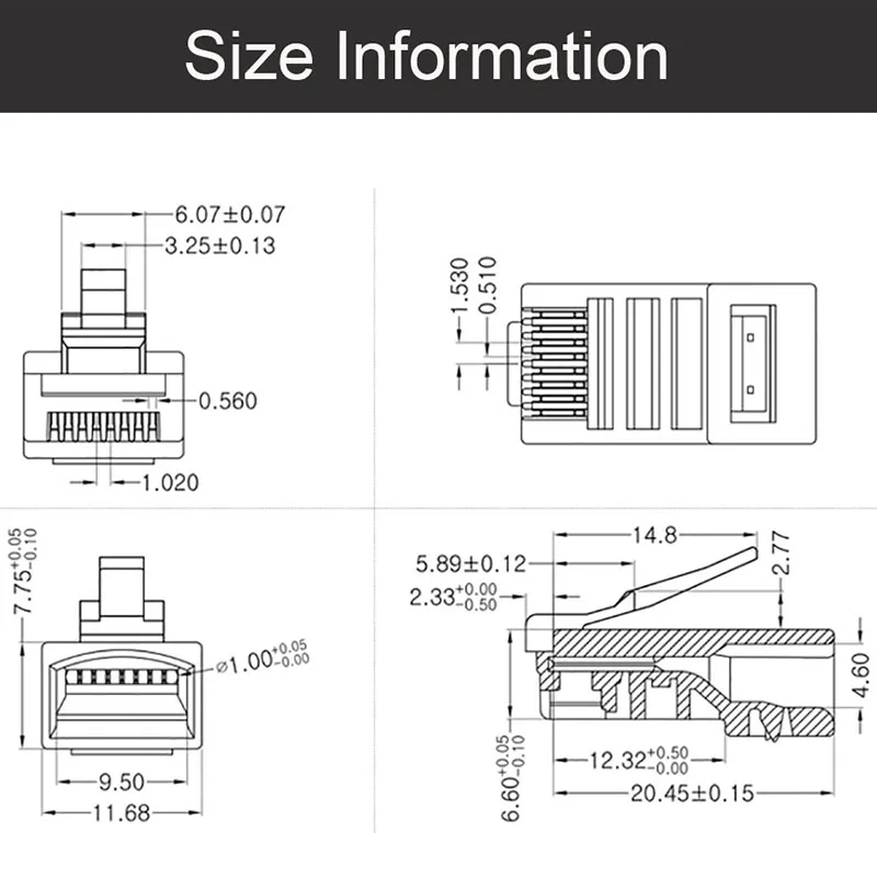T36C 100Pcs RJ45 Co…