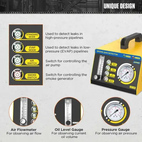 2023 New Original AUTOOL SDT208 Car Smoke Leak Detector Vehicle Engine Pipeline Leakage Detector Pipe Check Tool 6 best sales sdt208 - №3