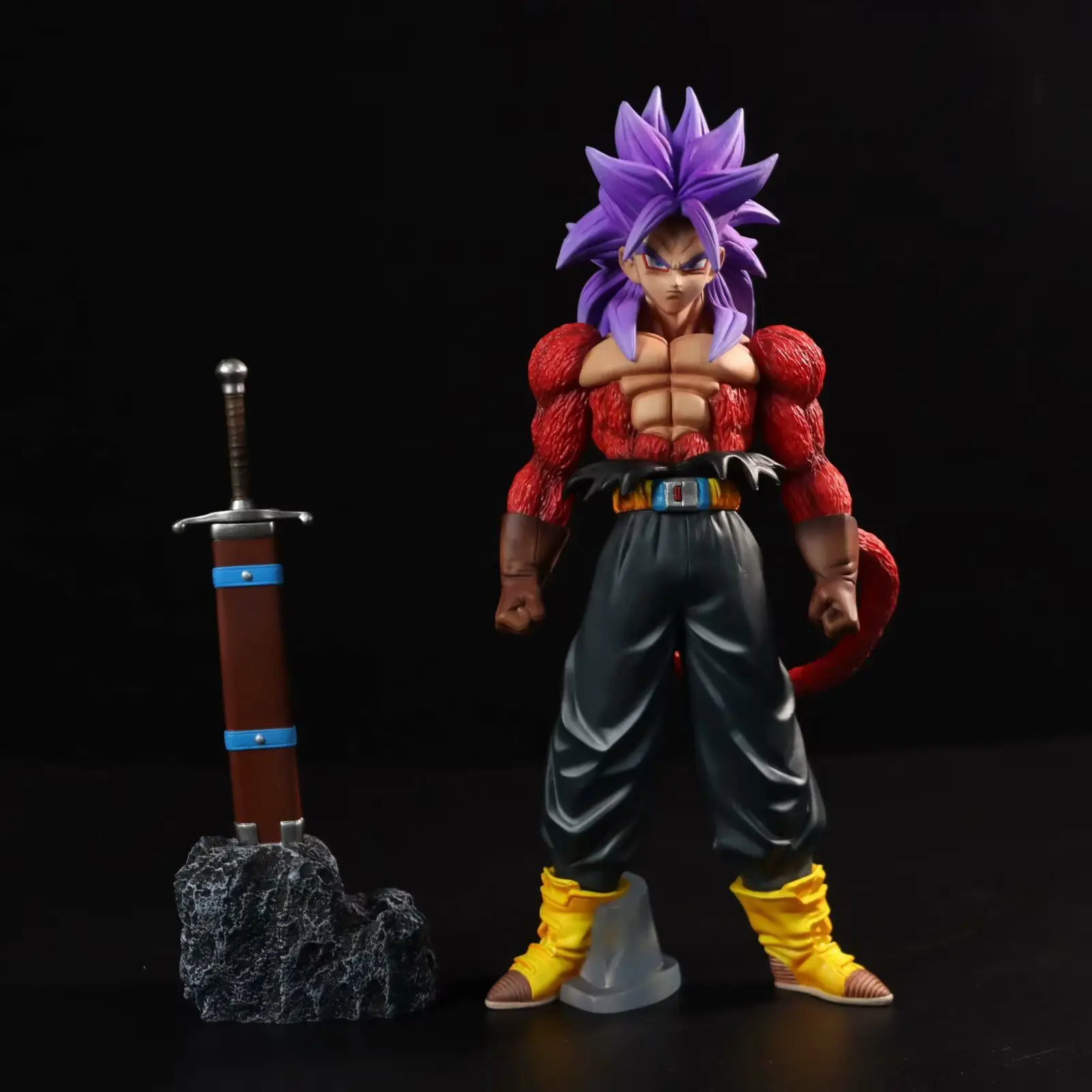 Dragon Ball Z Anime Figures SSJ4 Trunks Super Saiyan 4 GK Action Figures 26cm Statue Collector PVC Toys for Children Gifts