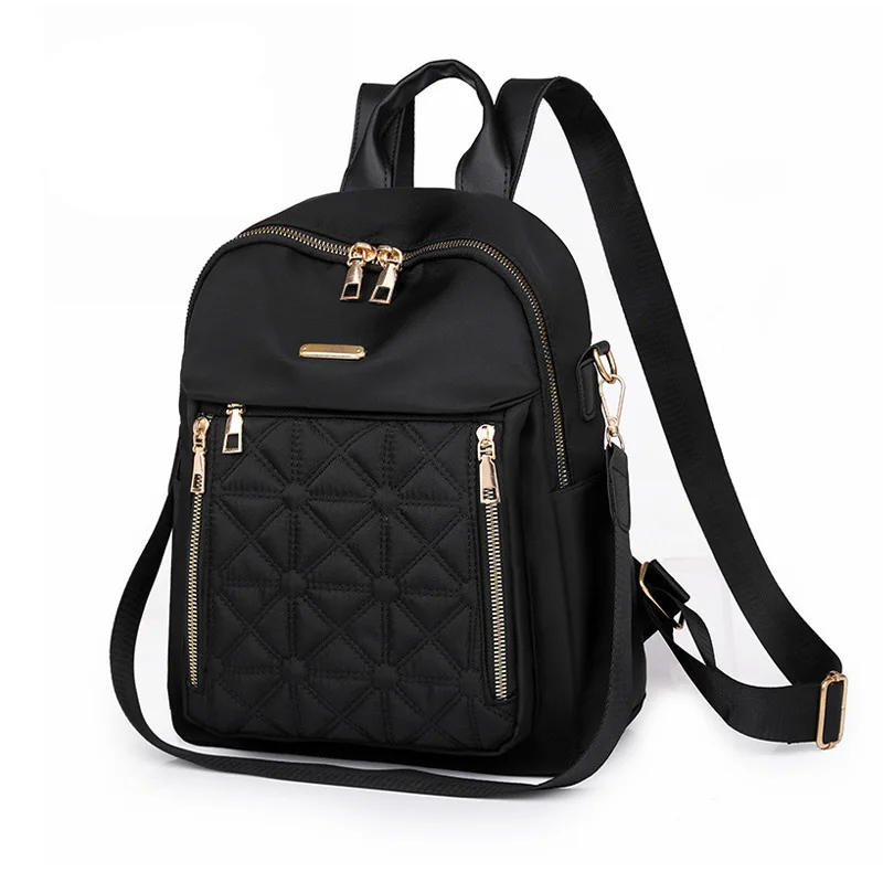 Women Backpack Solid Diamond Checker female College School Student Backpacks Fashion Backpack Women\'s Texture Korean Large Capac