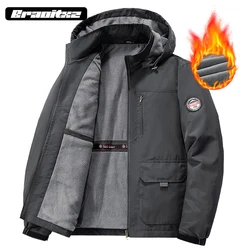 New Men Autumn Winter Outdoor Casual Windproof Waterproof Jacket Coats Men Fashion Detachable Hooded Cargo Jacket Men