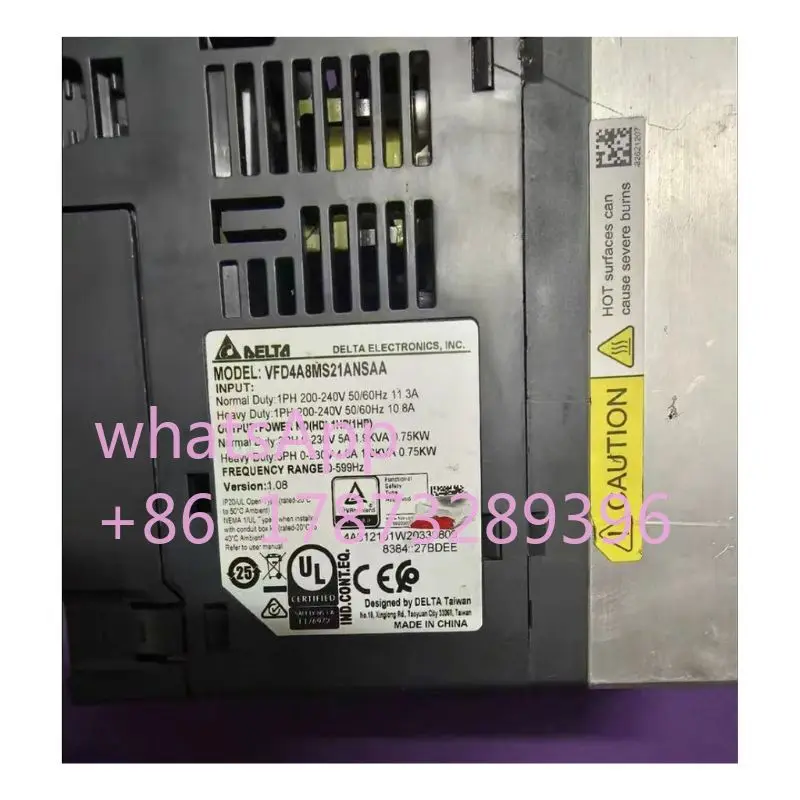 Подержанный инвертор VFD4A8MS21ANSAA протестирован в порядке
