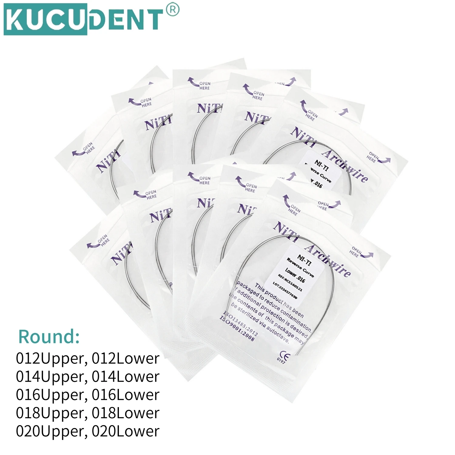 NITI Orthodontic Arch Wires - Pack - close-up view