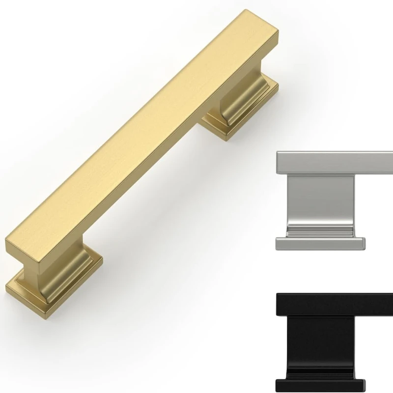 الذهبي خزانة باب خزانة ملابس مقبض الحد الأدنى الأسود خزانة المطبخ سحب ثقب واحد مقبض درج مقابض لقطع الأثاث سبائك الزنك