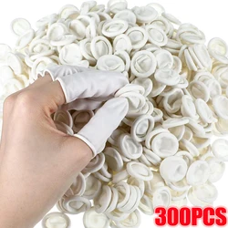 300/100Pcs Anti Static Disposable Finger Rubber Gloves Non-slip Latex Finger Cots Fingertips Protector Gloves Watch Repair Tools