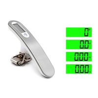 CD Digital Luggage Scale 50kg Portable Electronic Scale Weight Balance Suitcase Travel Bag Hanging Steelyard Hook Fishing Scale